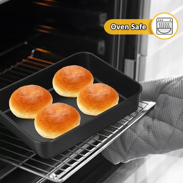 TeamFar Lasagna Pan Nonstick Coated Stainless Steel Baking-6