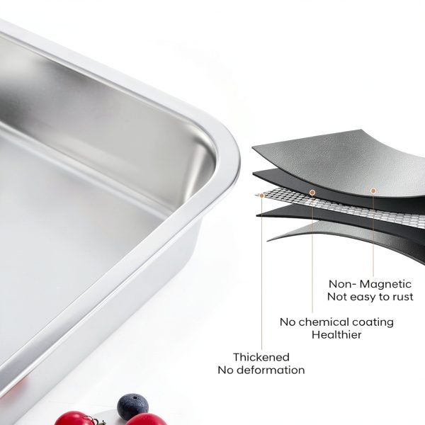 CozyState Lasagna Pan Stainless Steel Non-Stick with Lid-4