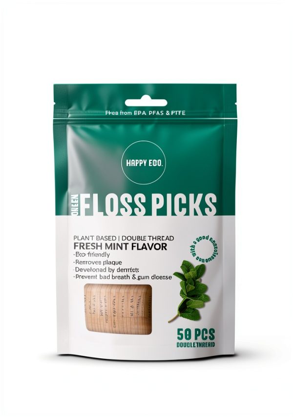 Reusable Dental Floss Picks EcoFloss Charcoal Mint-4