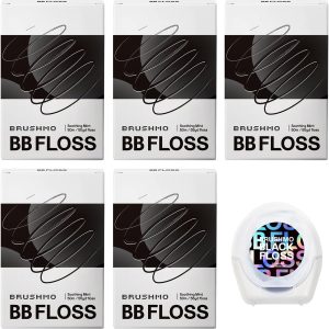 Brushmo Black Floss Dental Floss Vegan Mint Plaque Removal-0