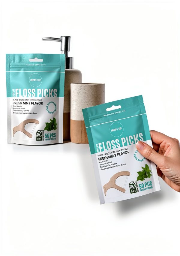 Reusable Dental Floss Picks EcoFloss Charcoal Mint-6