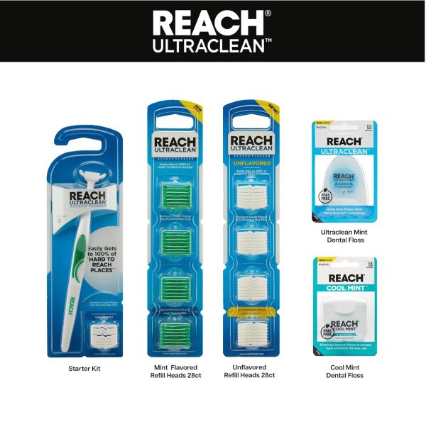 REACH Dental Flosser Refill Heads Mint Flavor 28 Count-9