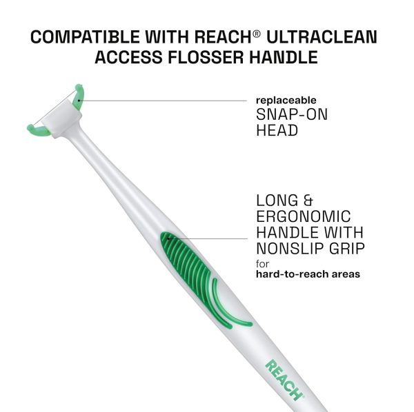 REACH Dental Flosser Refill Heads Mint Flavor 28 Count-3