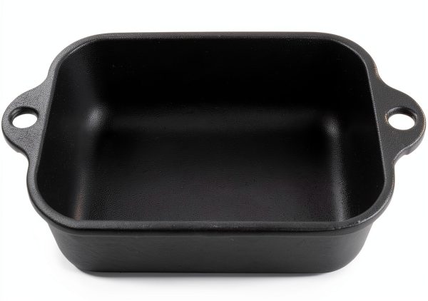 Cast Iron Lasagna Pan Victoria Black Rectangular Oven Safe-0