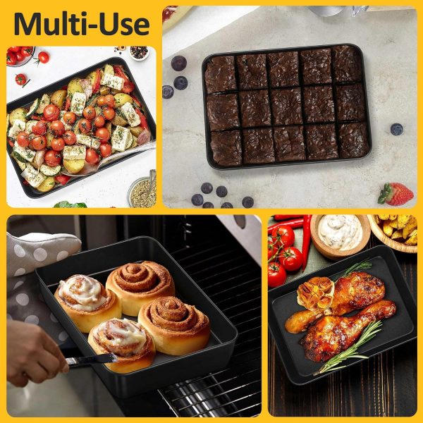 TeamFar Lasagna Pan Nonstick Coated Stainless Steel Baking-4