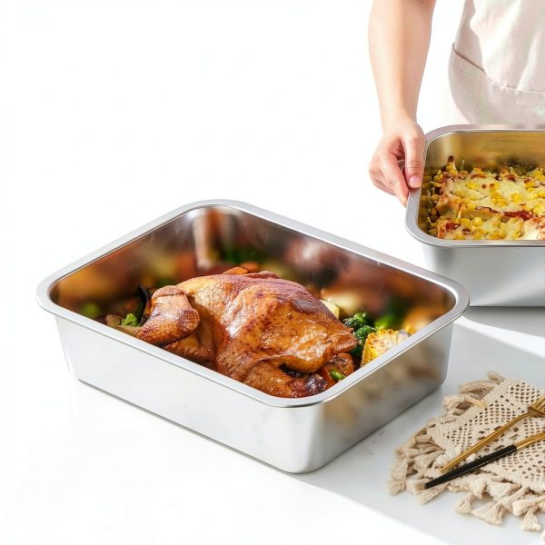 CozyState Lasagna Pan Stainless Steel Non-Stick with Lid-1