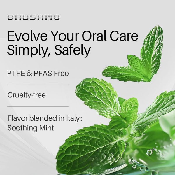 Brushmo Black Floss Dental Plaque Removal Vegan Mint-5