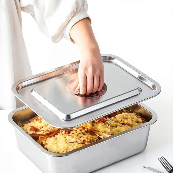 CozyState Lasagna Pan Stainless Steel Non-Stick with Lid-5