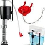 TEVIORA Toilet Fill Valve Replacement Kit Black 2.6x2.6x9-0