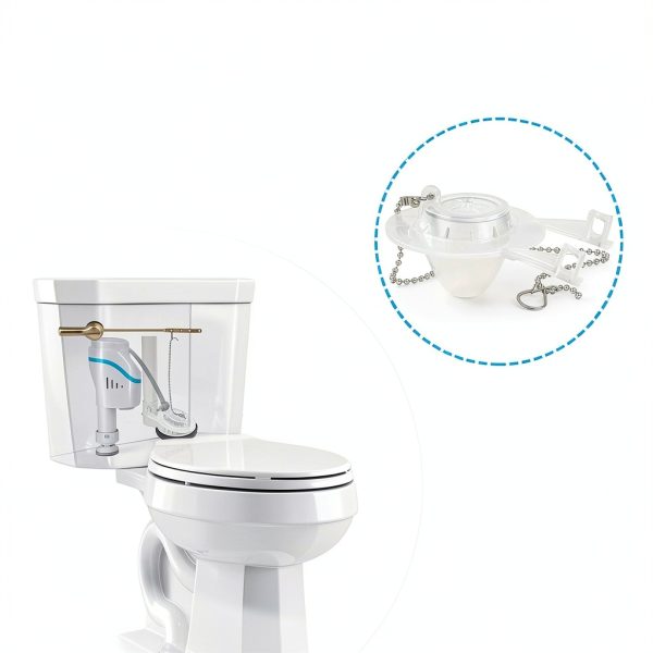 Hibbent Toilet Flapper Transparent 2 Inch Rubber-2