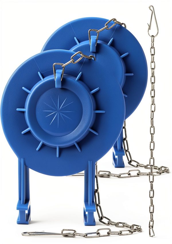 Toilet Flapper Weslymoo Blue Stainless Design-0