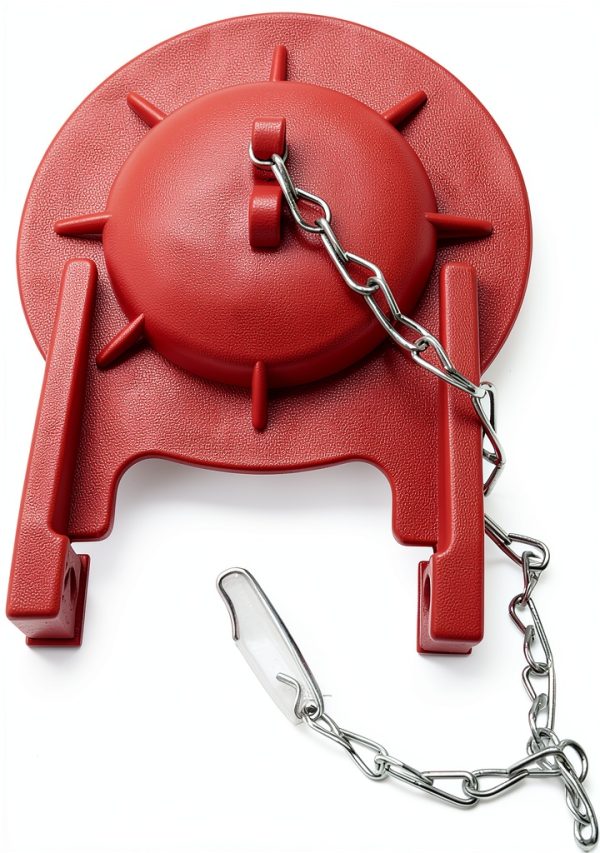 Toilet Flapper Rubber by Gadgetime USA 2‑Port Red-0