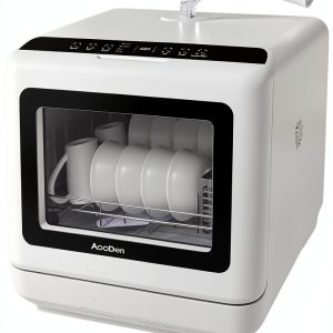 Portable Dishwasher Countertop Dishwasher with 5L Built-in Water Tank, No Hookup Needed, 5 Washing Programs, Air-dry Function, Fruit Washing, Delay Function, Mini Dishwasher for Apartment, RVs-0