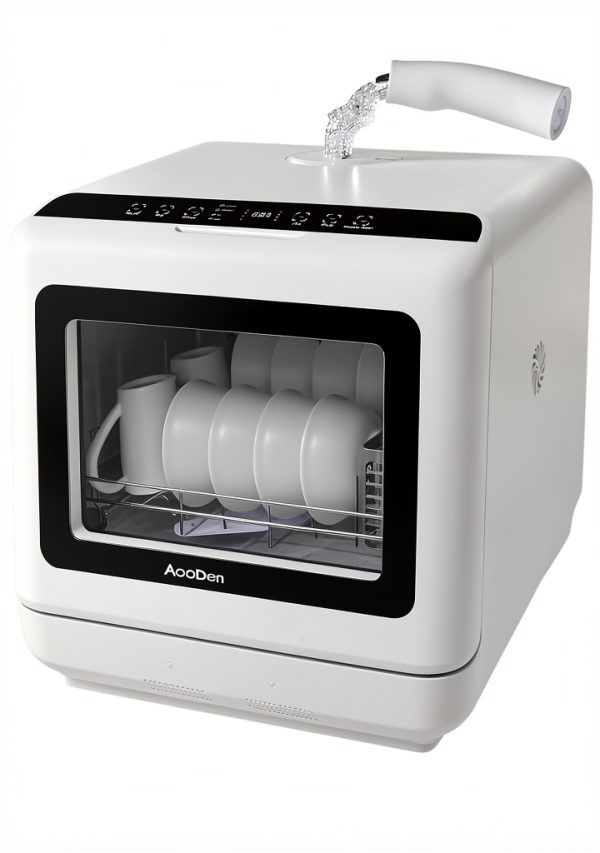Portable Dishwasher Countertop Dishwasher with 5L Built-in Water Tank, No Hookup Needed, 5 Washing Programs, Air-dry Function, Fruit Washing, Delay Function, Mini Dishwasher for Apartment, RVs-0