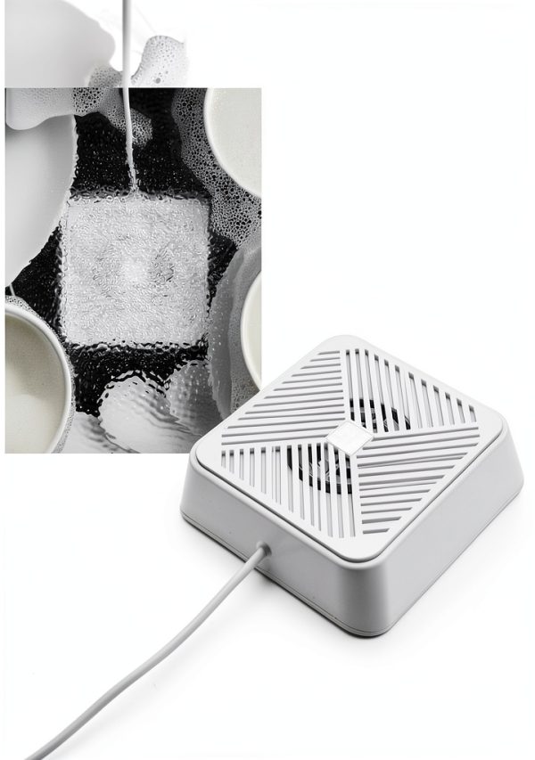 Mini USB Ultrasonic Dishwasher Asixxsix Portable White Waterproof-5