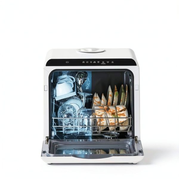 Portable Countertop Dishwasher FOHERE TDQR01 Dual Spray 6 Programs-1