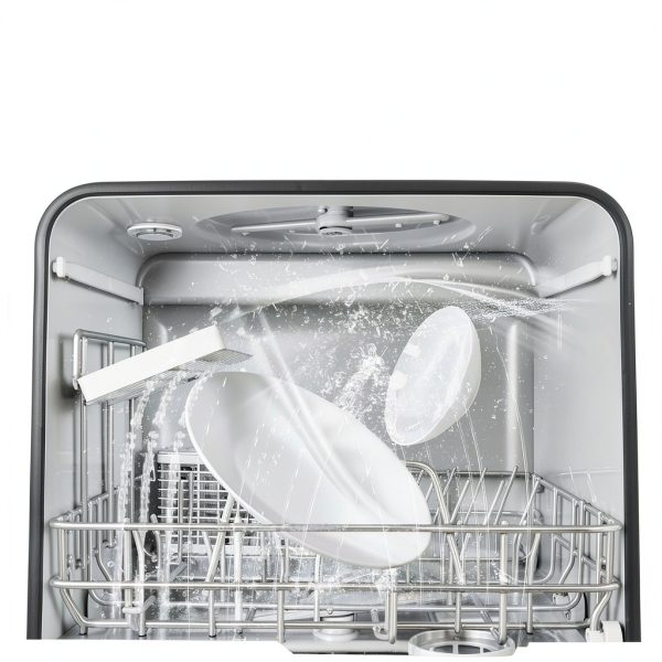 Portable Countertop Dishwasher FOHERE TDQR01 Dual Spray 6 Programs-4