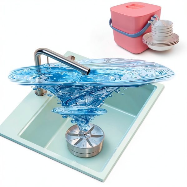 Portable USB Dishwasher TOPINCN Mini Red Compact 5.5in-5