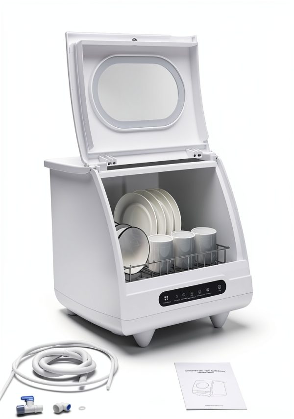 Portable Dishwasher IOENC Countertop 6-Place Settings 5-Function-0