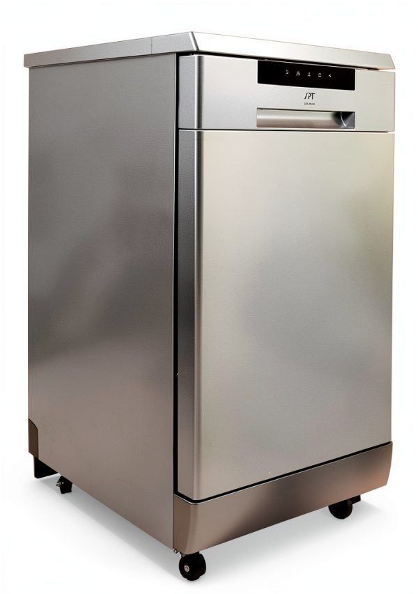 SPT Portable Stainless Steel Dishwasher 18" 6-Program 8-Place-8